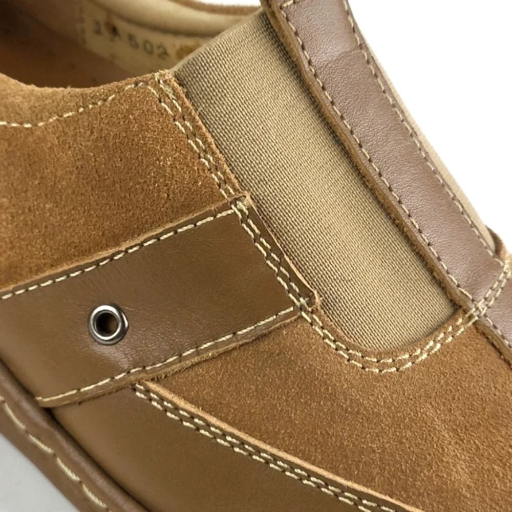 Calden Suede Leather Slip-on Casual Loafer Elevator Shoe Tan Men's Size 7 - Picture 16 of 16